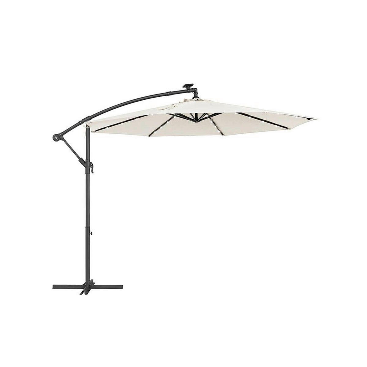 ZÁVESNÝ SLNEČNÍK 300/300 cm - čierna/béžová, Basics, kov/textil (300/300cm) - Modante