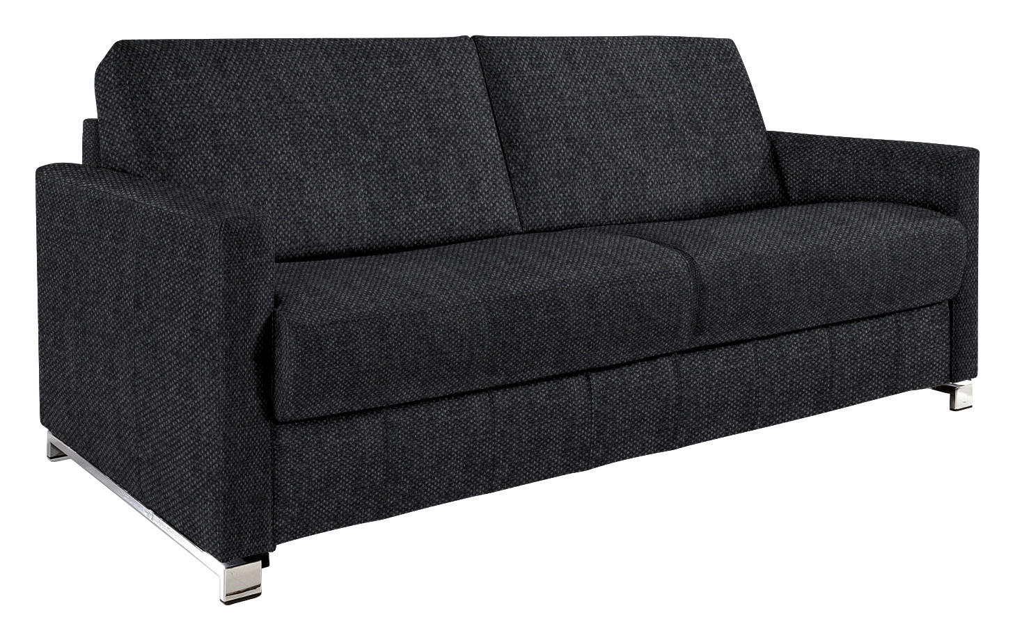 SCHLAFSOFA in Textil Anthrazit  - Chromfarben/Anthrazit, Design, Textil/Metall (185/84/100cm) - Bali