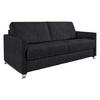SCHLAFSOFA in Textil Anthrazit  - Chromfarben/Anthrazit, Design, Textil/Metall (185/84/100cm) - Bali