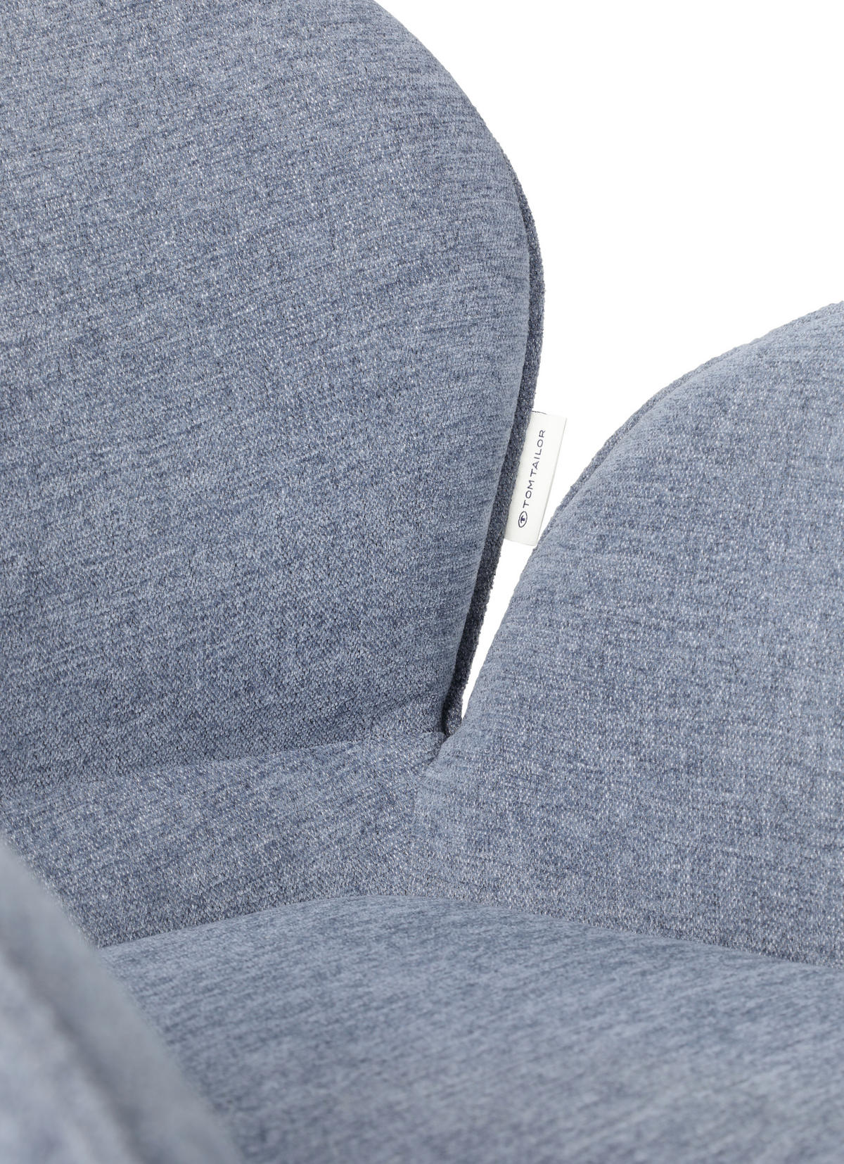 ARMLEHNSTUHL in Holz, Textil Blau, Hellbraun  - Hellbraun/Blau, Basics, Holz/Textil (61/82/63,5cm) - Tom Tailor