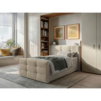 BOXBETT 100/200 cm  in Beige  - Beige/Schwarz, Basics, Kunststoff/Textil (100/200cm) - Chameo