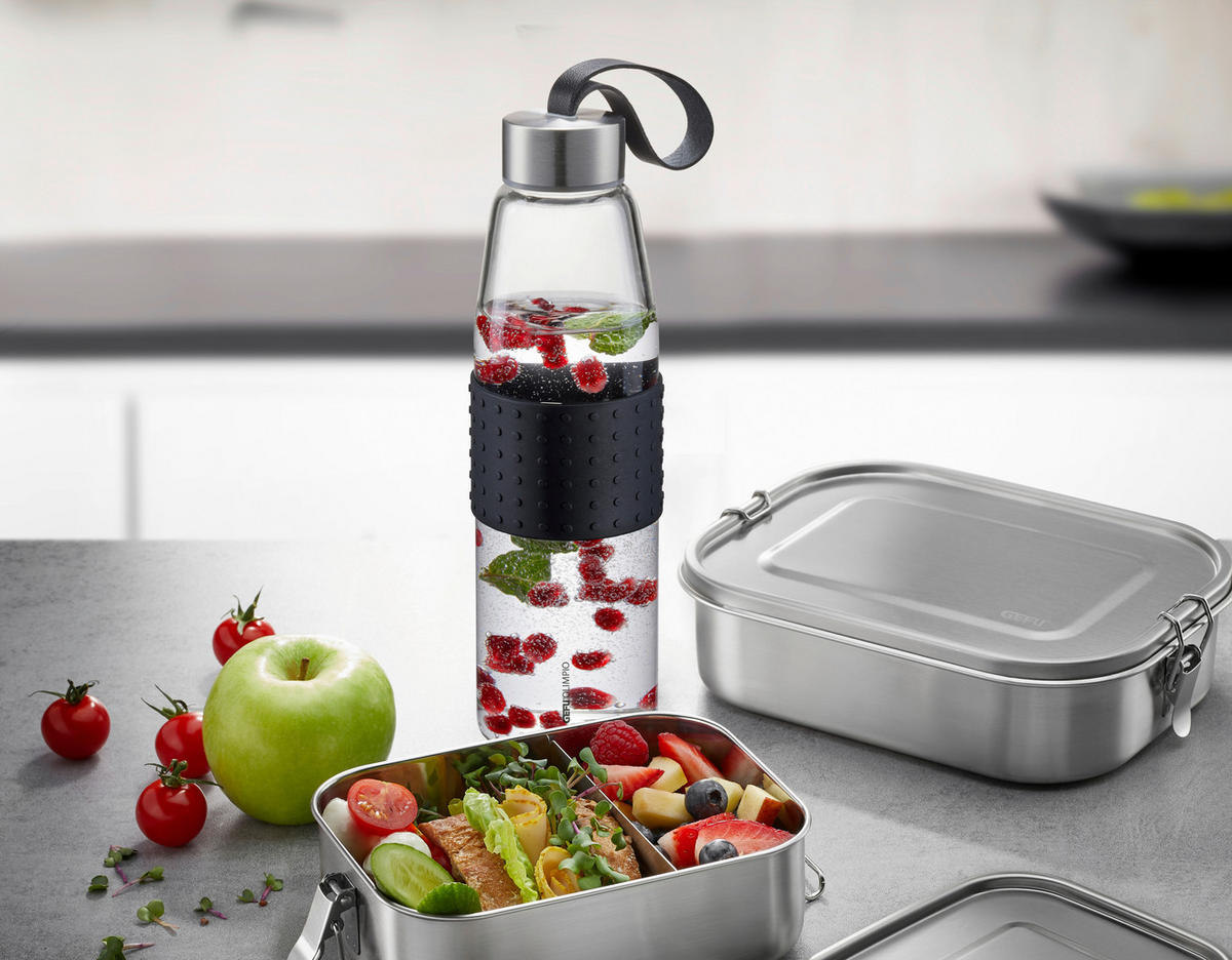 TRINKFLASCHE  - Edelstahlfarben, Basics, Kunststoff/Metall (6,8/22,5cm) - Gefu