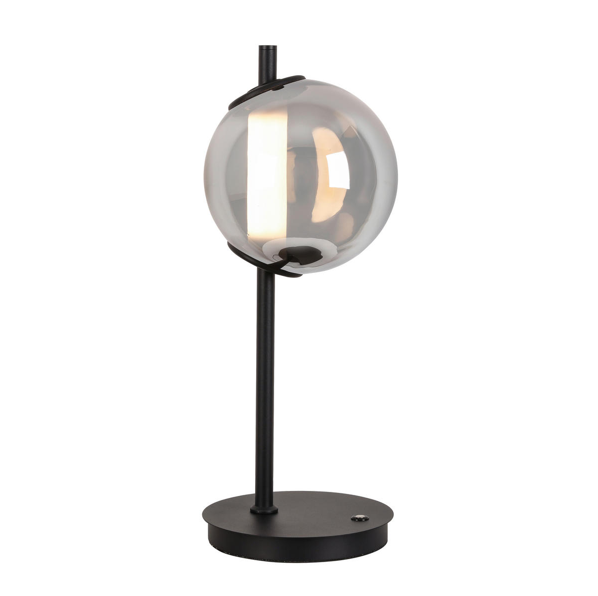 LED-TISCHLEUCHTE 20/51 cm   - Chromfarben/Schwarz, Design, Glas/Kunststoff (20/51cm) - Dieter Knoll