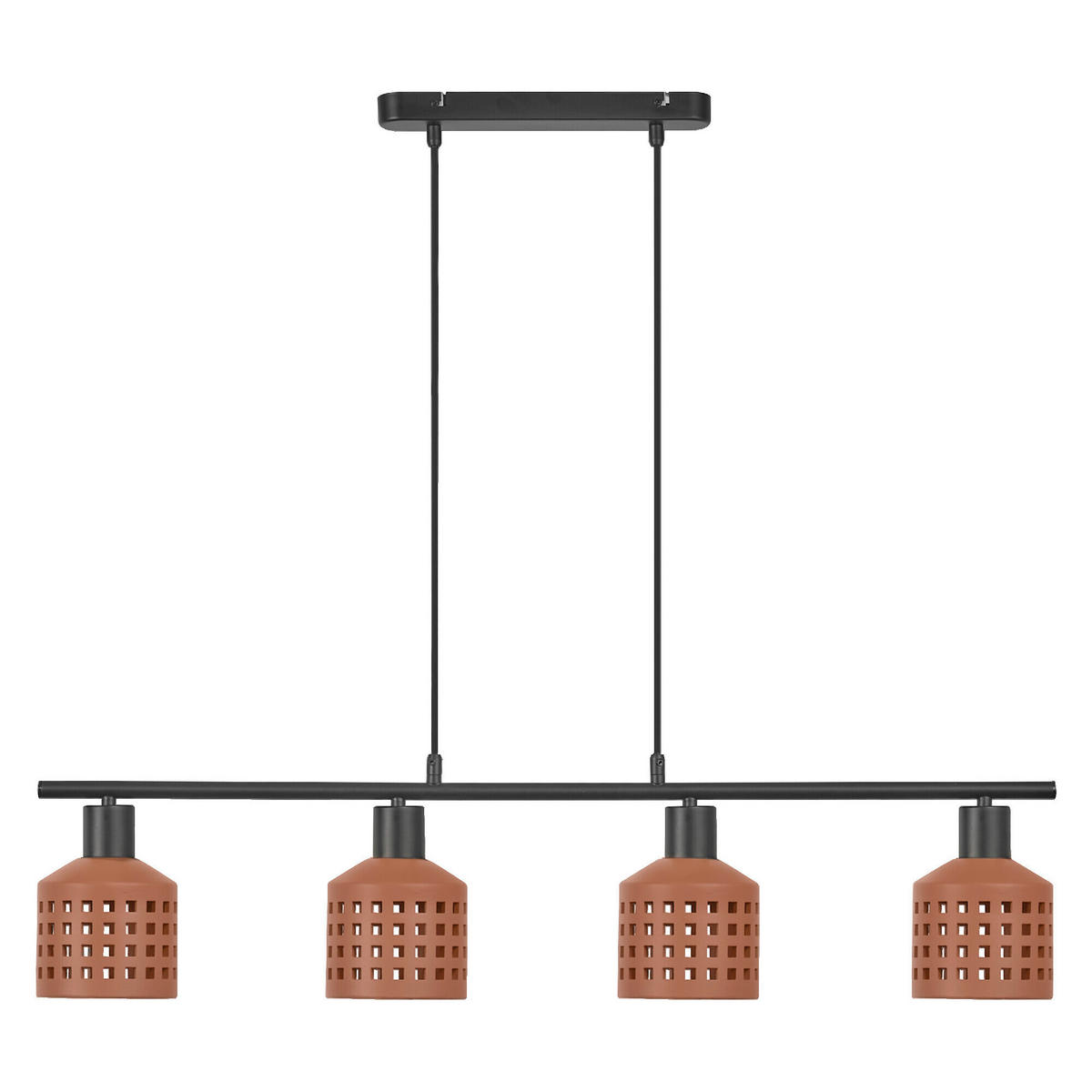 HÄNGELEUCHTE 90.5/12.5/150 cm  - Braun, Basics, Stein/Metall (90.5/12.5/150cm) - Osram