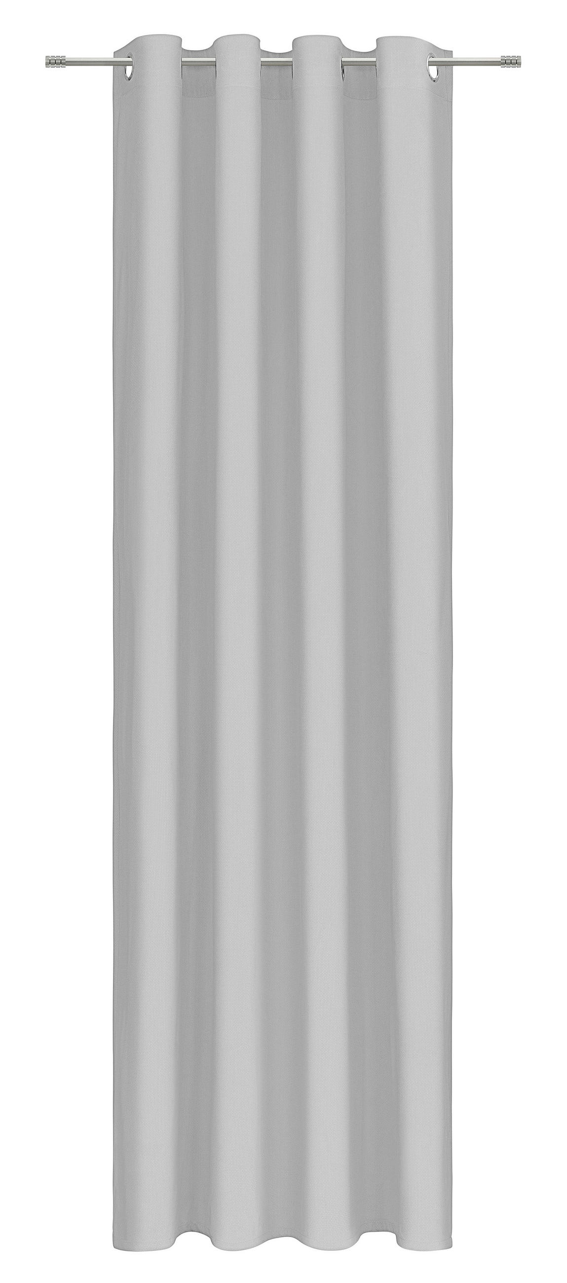 ÖSENSCHAL STAMPA blickdicht 135/245 cm   - Silberfarben, Design, Textil (135/245cm) - Esposa