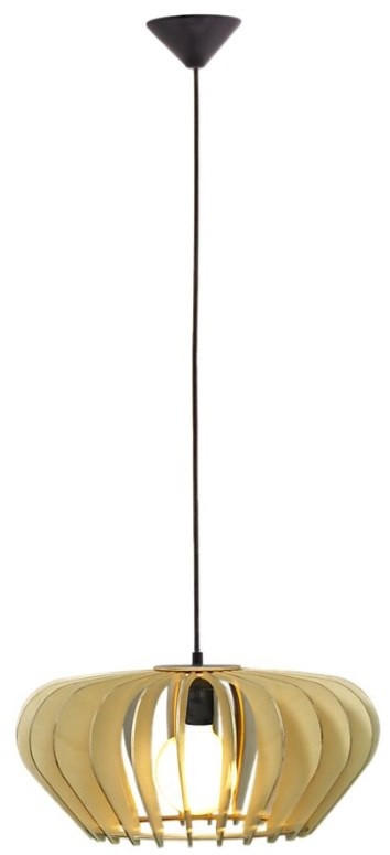 HÄNGLAMPA 45/20 cm  - svart/naturfärgad, Klassisk, metall/trämaterial (45/20cm)