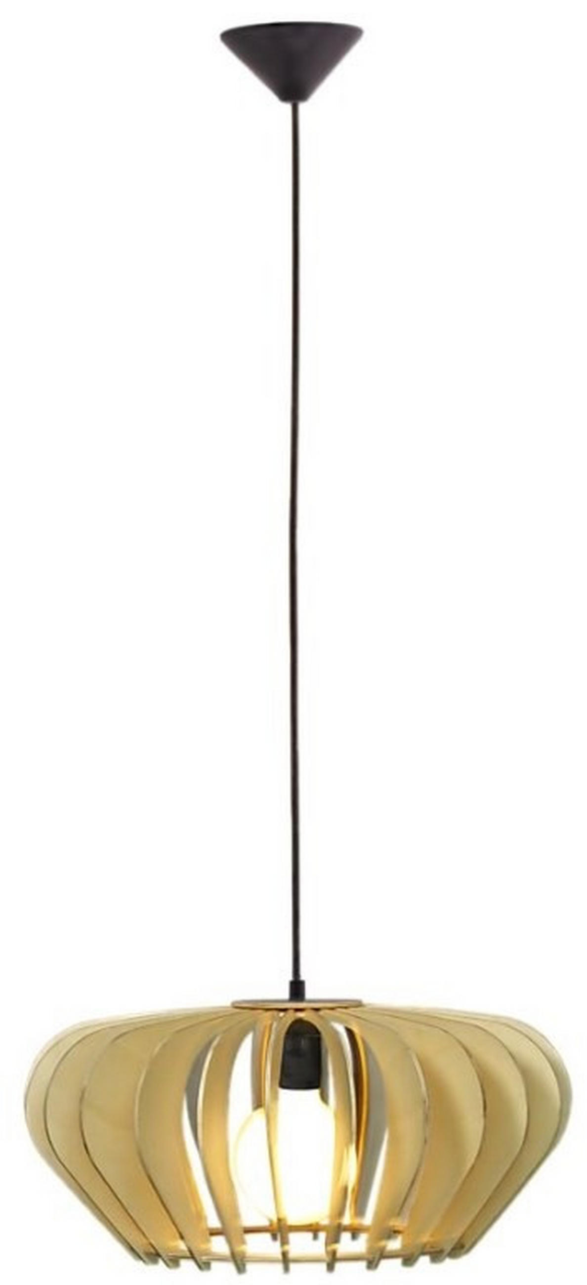 HÄNGLAMPA 45/20 cm  - svart/naturfärgad, Klassisk, metall/trämaterial (45/20cm)