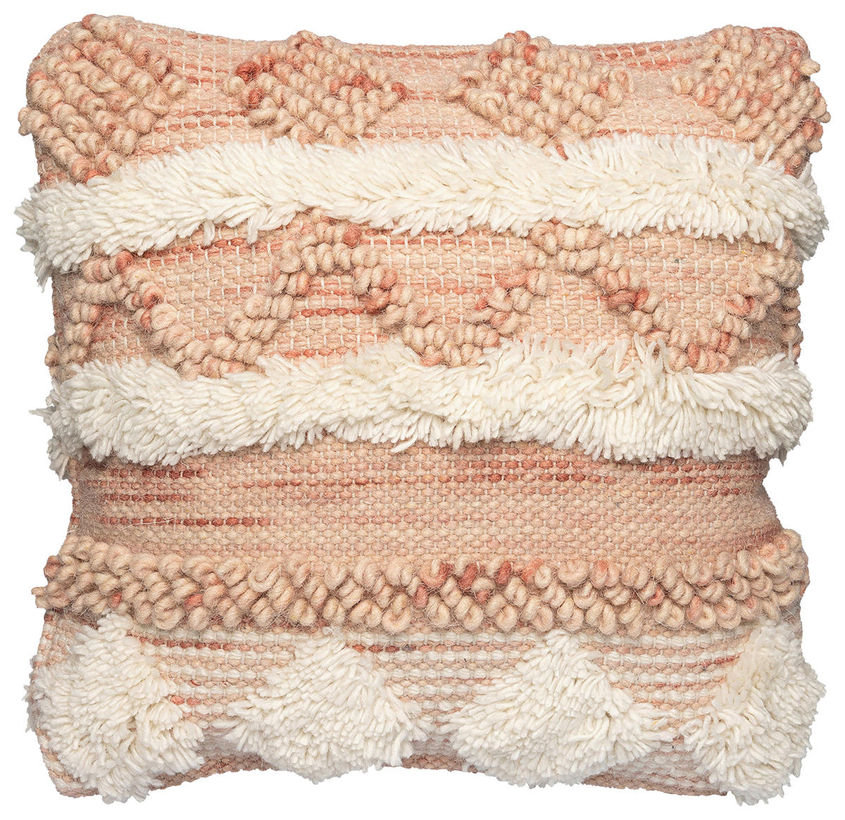 PRYDNADSKUDDE   45/45/15 cm  - rosa/cremefärgad, Klassisk, textil (45/45/15cm)