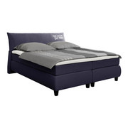 BOXSPRINGBETT 180 cm x 200 cm in Textil Blau - Blau/Schwarz, Design, Holz/Textil (180/200cm) - Tom Tailor