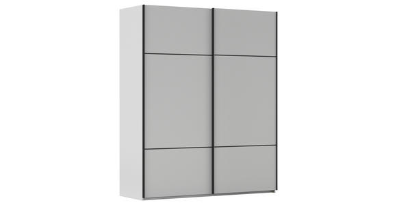 SCHWEBETÜRENSCHRANK  in Grau  - Schwarz/Grau, KONVENTIONELL, Holzwerkstoff/Metall (162/223/68cm) - Novel