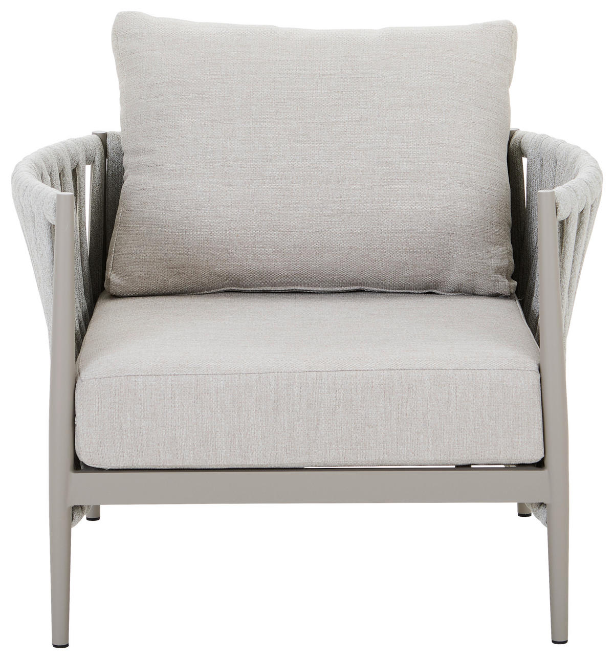 LOUNGESESSEL Hellgrau Aluminium  - Hellgrau, Design, Textil/Metall (91/68/81cm) - Amatio