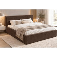 POLSTERBETT Lattenrost, Bettkasten Braun 200/200 cm  - Schwarz/Braun, MODERN, Holz/Kunststoff (200/200cm) - MID.YOU