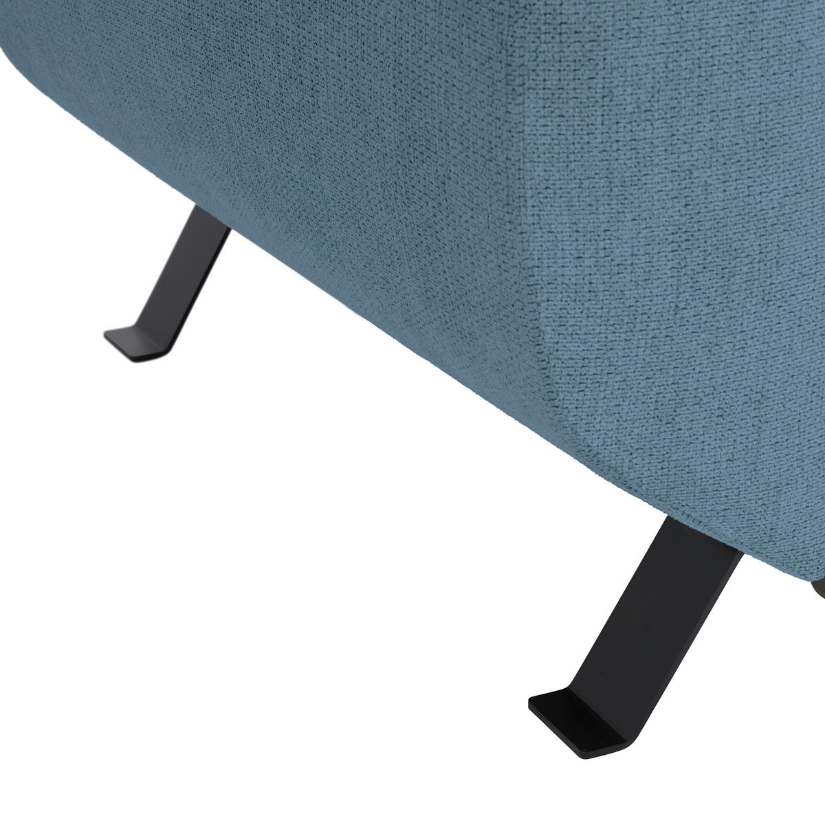 HÖRNSOFFA i vävt tyg mörkblå  - svart/mörkblå, Modern, metall/textil (257/198cm) - MID.YOU