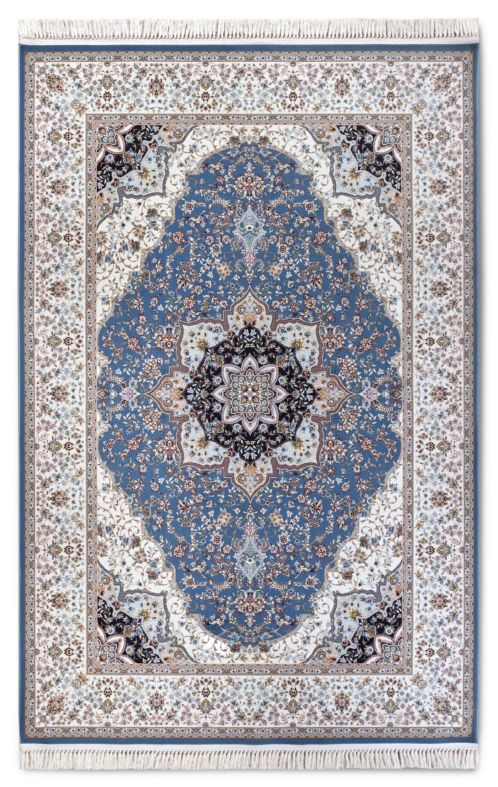 FLACHWEBETEPPICH 128/190 cm Kollektion 1870 Creme, Hellblau  - Creme/Hellblau, Design, Kunststoff/Textil (128/190cm) - Villeroy & Boch