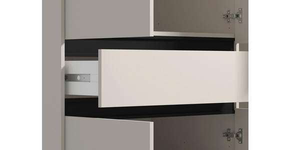 DREHTÜRENSCHRANK 5-türig Schwarz, Kaschmir  - Kaschmir/Schwarz, Basics, Glas/Holzwerkstoff (138/210.5/54cm) - Xora