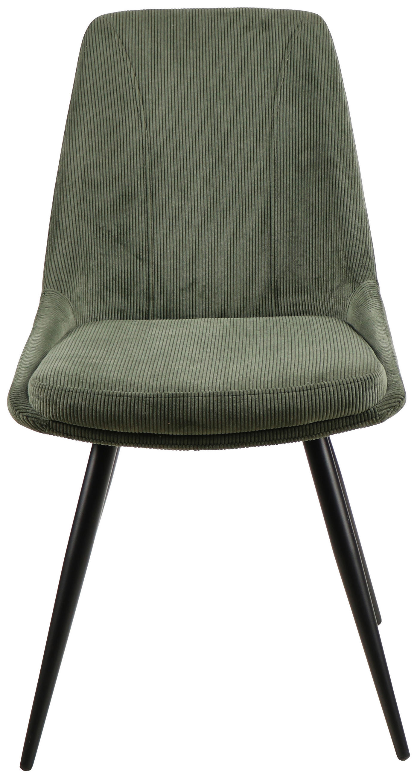STUHL  in Eisen Cord Holz, Metall, Textil  - Schwarz/Grün, MODERN, Holz/Textil (49/88/59cm) - MID.YOU