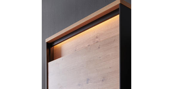 GARDEROBENSCHRANK  in 60/200/38 cm  - Schwarz/Eiche Artisan, Design, Holzwerkstoff (60/200/38cm) - Voleo