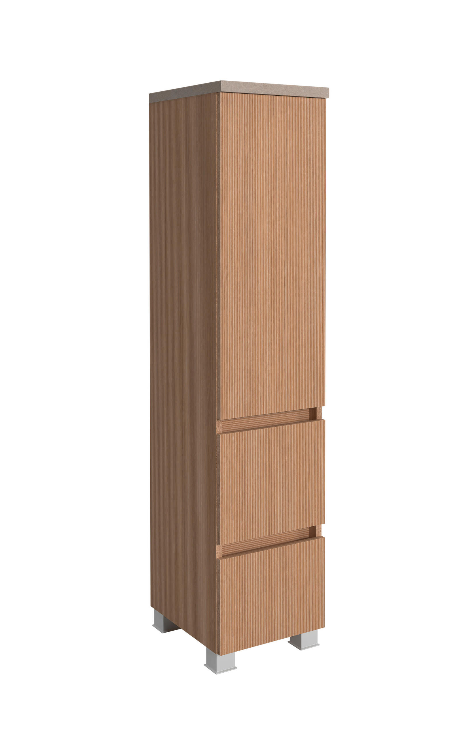 MIDISCHRANK 30/131/35 cm  - Sandfarben/Eichefarben, KONVENTIONELL, Holzwerkstoff/Kunststoff (30/131/35cm) - Xora