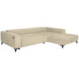 ECKSOFA  in Chenille Beige  279/222 cm  - Beige/Schwarz, KONVENTIONELL, Kunststoff/Textil (279/222cm) - Hom`in