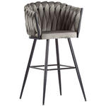 BARHOCKER Velours Anthrazit Stoffauswahl, Typenauswahl - Anthrazit, LIFESTYLE (57/110/61cm) - Landscape