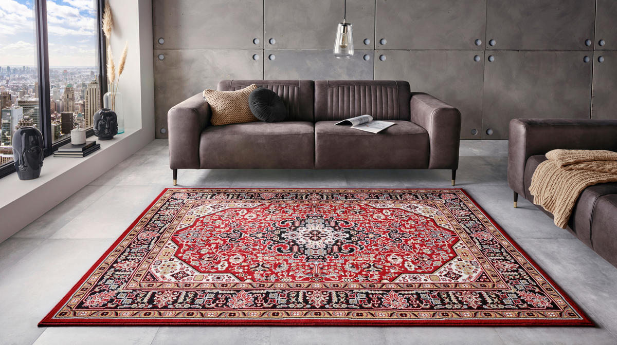 VINTAGE-TEPPICH 160/230 cm Mirkan Multicolor, Rot  - Rot/Multicolor, Basics, Kunststoff/Textil (160/230cm)