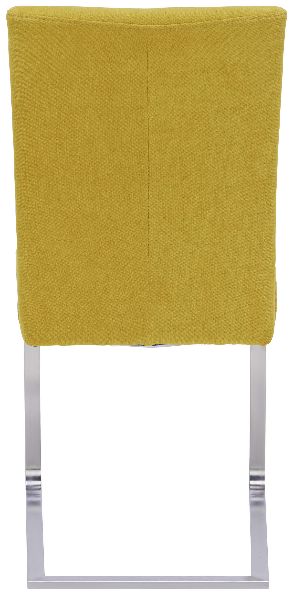 SCHWINGSTUHL  in Edelstahl Chenille  - Edelstahlfarben/Gelb, Design, Textil/Metall (47/97/60cm) - Moderano