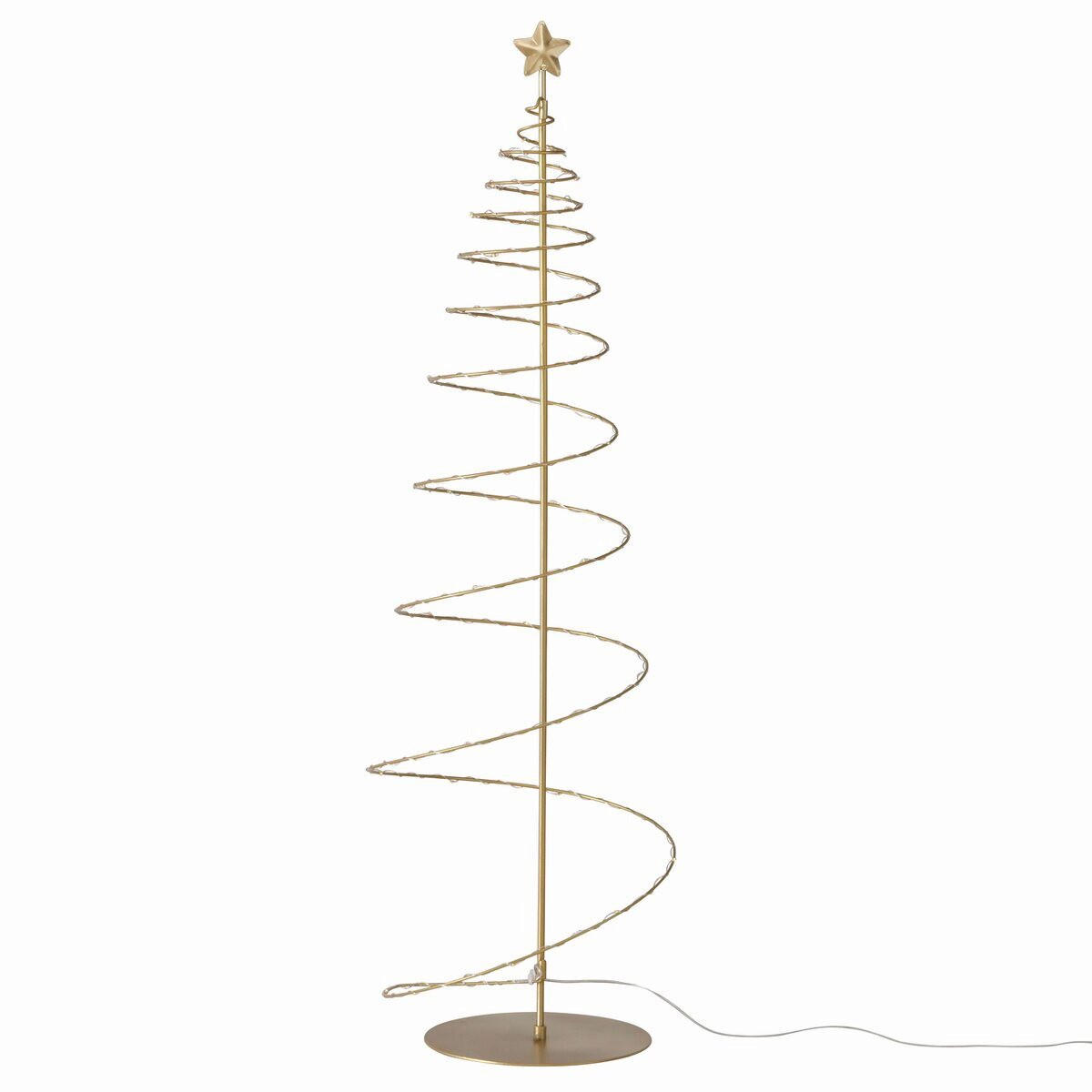 DEKOR KARÁCSONYFA - aranyszínű, Basics, fém (24/80cm)
