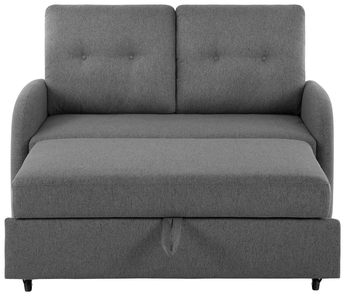SCHLAFSOFA in Textil Dunkelgrau  - Dunkelgrau/Schwarz, Design, Kunststoff/Textil (140/94/95cm) - Livetastic