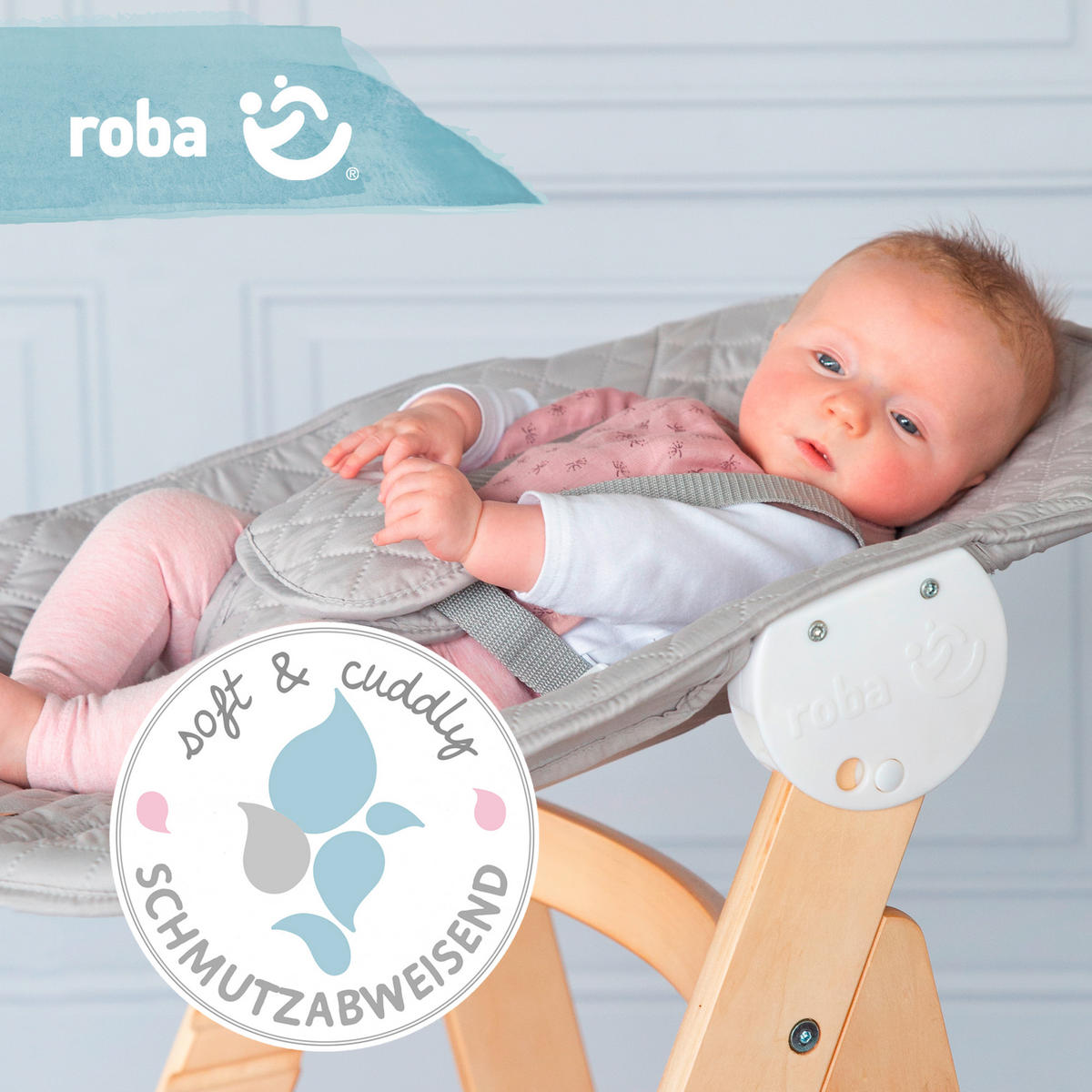 HOCHSTUHL roba Style Born Up Grau, Naturfarben, Silberfarben Grau/Natur  - Silberfarben/Naturfarben, Basics, Holzwerkstoff/Textil (52/94/66,5cm) - Roba