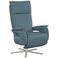 RELAXSESSEL in Textil Graublau  - Edelstahlfarben/Graublau, MODERN, Textil/Metall (77/116/80cm) - Livetastic