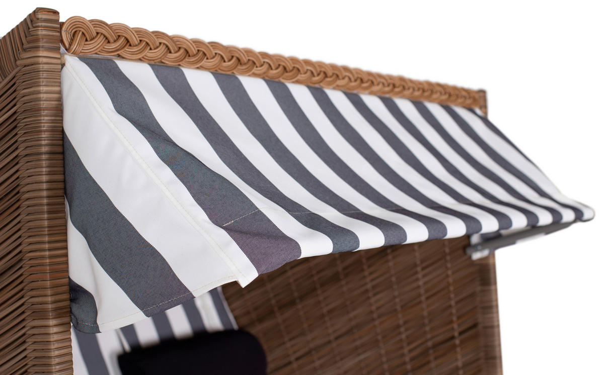 STRANDKORB Braun  - Braun, LIFESTYLE, Holz/Textil (120/160/80cm)