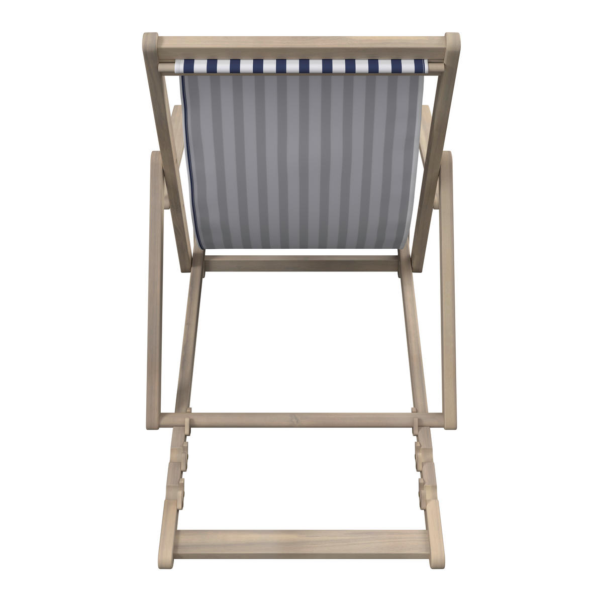 STRANDSTUHL Akazie Blau, Weiß, Akaziefarben  - Blau/Weiß, Basics, Holz/Textil (63/88/102cm) - Ambia Garden