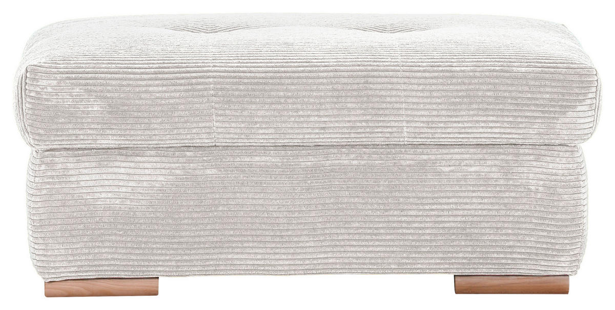 HOCKERBANK 103/45/71 cm Cord Naturfarben Holz  - Eichefarben/Naturfarben, KONVENTIONELL, Holz/Textil (103/45/71cm) - Carryhome