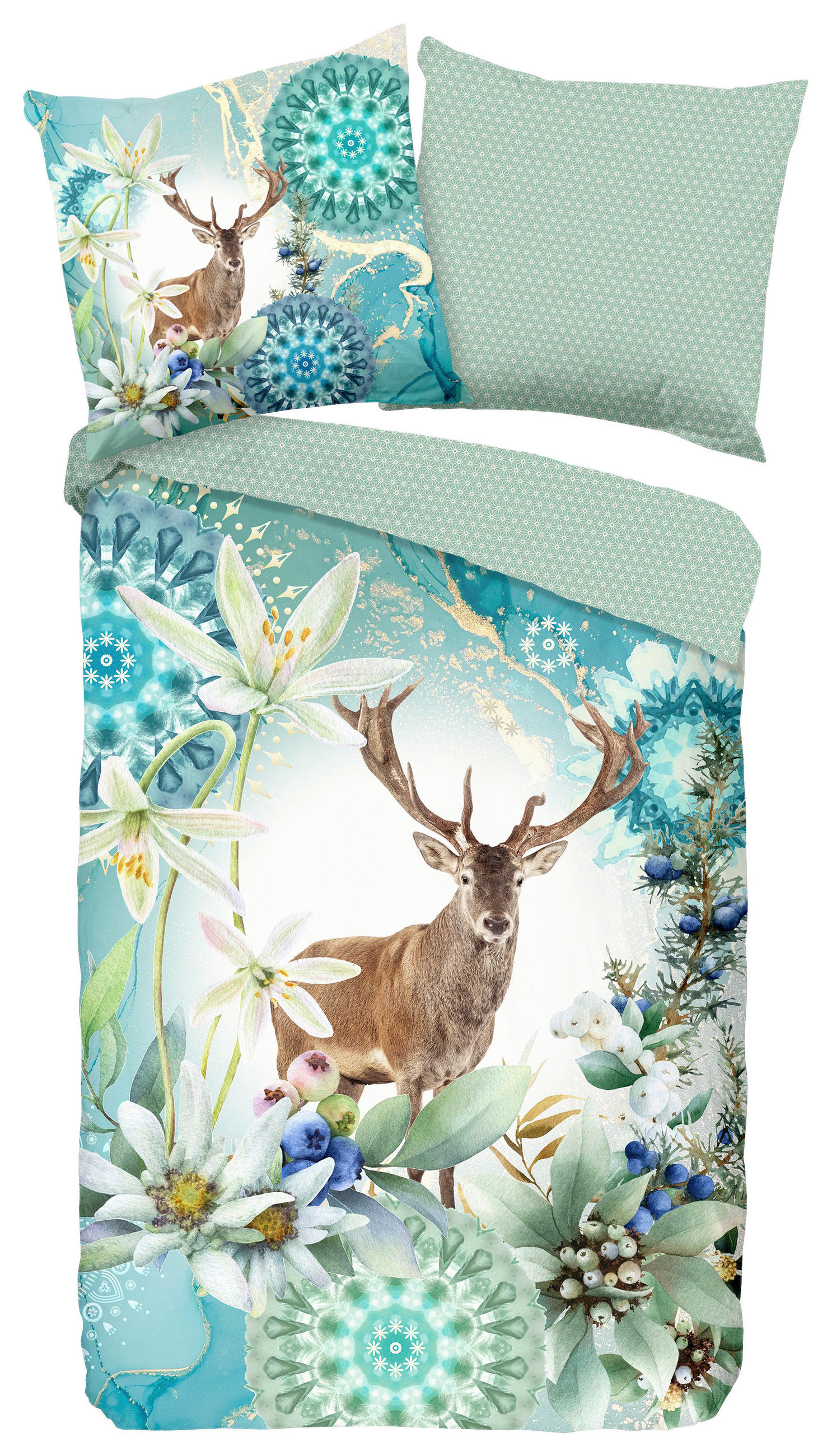 WENDEBETTWÄSCHE 2-teilig Xela Satin 135/200 cm  - Multicolor, Natur, Textil (135/200cm)
