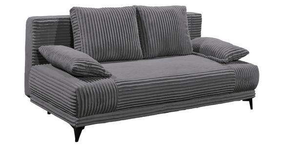 SCHLAFSOFA Cord Anthrazit  - Anthrazit/Schwarz, KONVENTIONELL, Kunststoff/Textil (211/96/105cm) - Carryhome