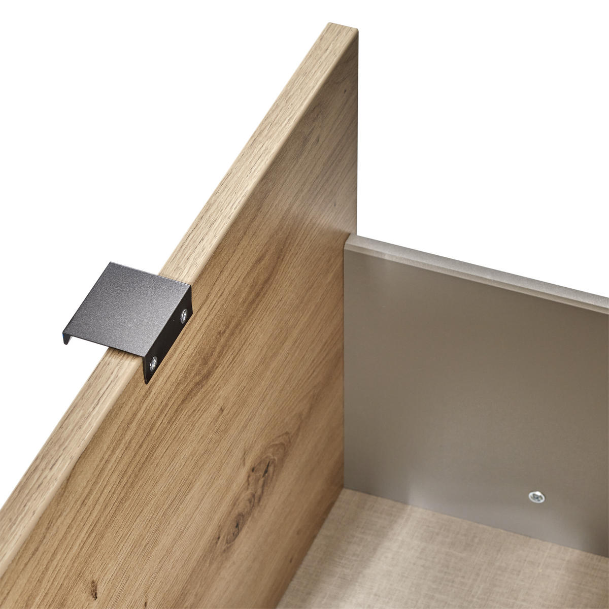 DREHTÜRENSCHRANK in Dunkelgrau, Eiche Artisan  - Eichefarben/Dunkelgrau, Modern, Holzwerkstoff (181/197/54cm) - Rauch Möbel