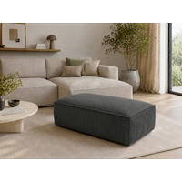 HOCKER Cord Anthrazit  - Anthrazit/Schwarz, KONVENTIONELL, Kunststoff/Textil (105/43/65cm) - Livetastic