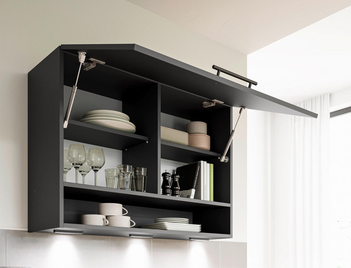 KÜCHENLEERBLOCK 260 cm   in Schwarz, Eiche Artisan  - Schwarz/Eiche Artisan, Design, Holzwerkstoff/Metall (260cm) - MID.YOU