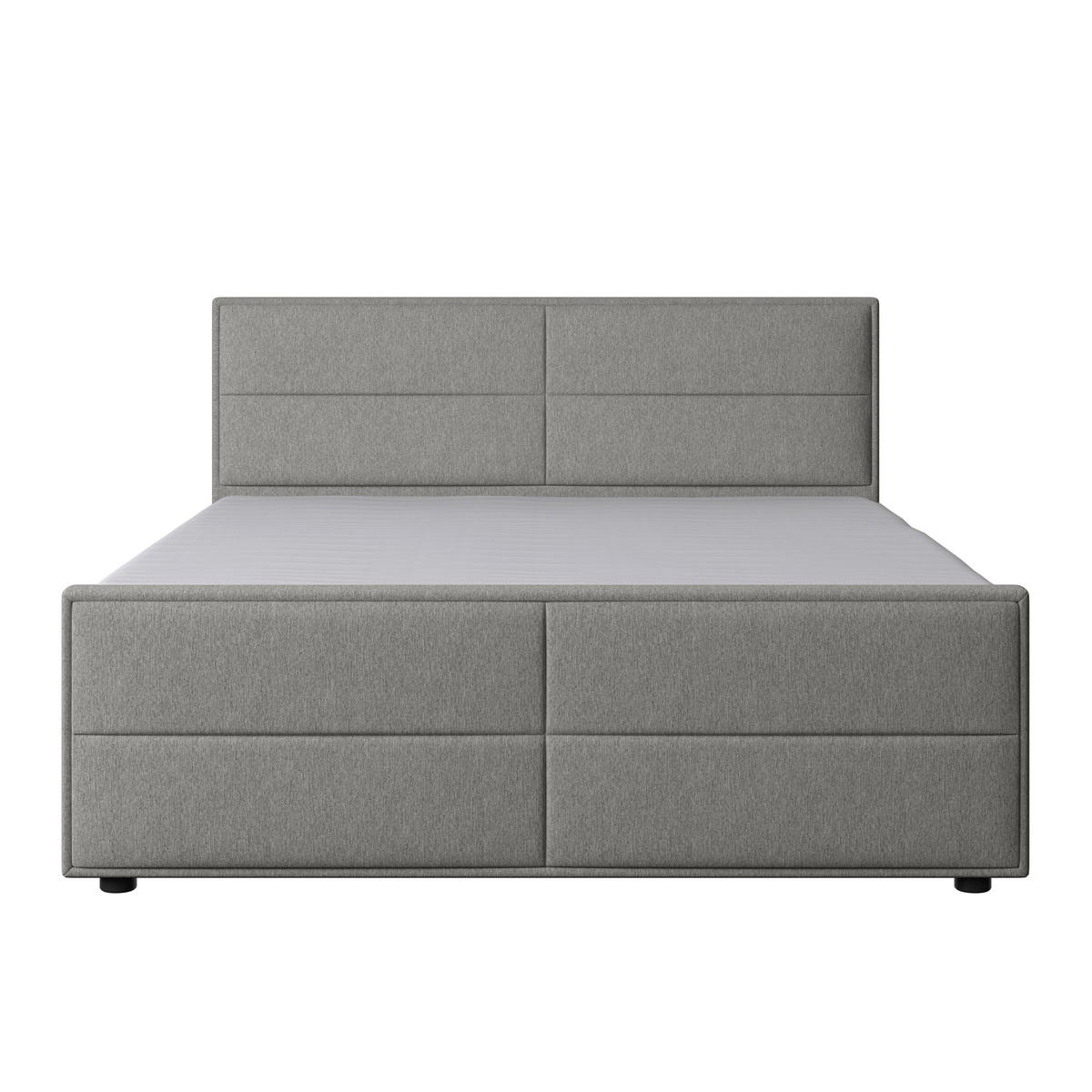 BOXSPRINGBETT 180/200 cm  in Silberfarben  - Silberfarben/Schwarz, Modern, Karton/Holzwerkstoff (180/200cm) - MID.YOU
