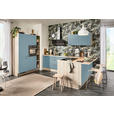 ECKKÜCHE  in Hellbraun, Pastellblau  - Hellbraun/Pastellblau, Design, Holzwerkstoff/Metall (150/280/192cm) - Xora
