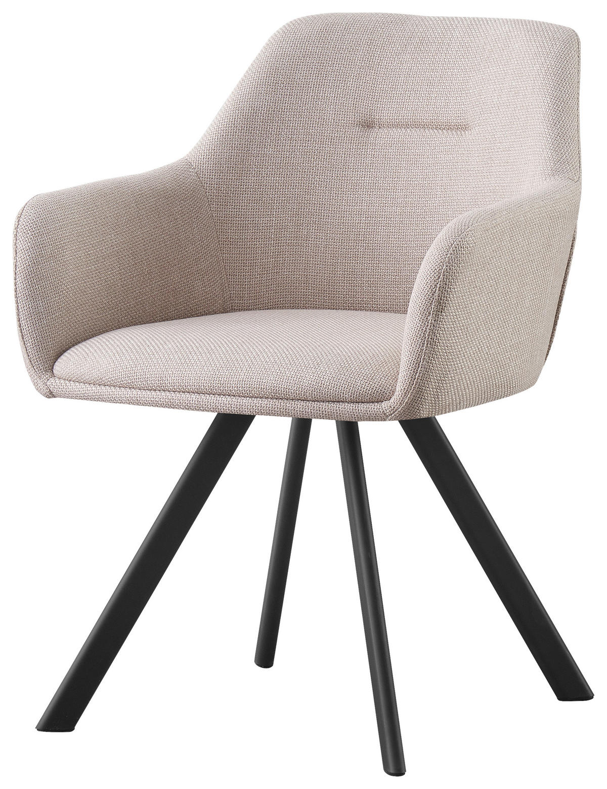 ŽIDLE S PODRUČKAMI, železo, tkaná látka, černá, béžová - černá/béžová, Design, kov/textil (58,5/78,5/60cm) - Hom`in