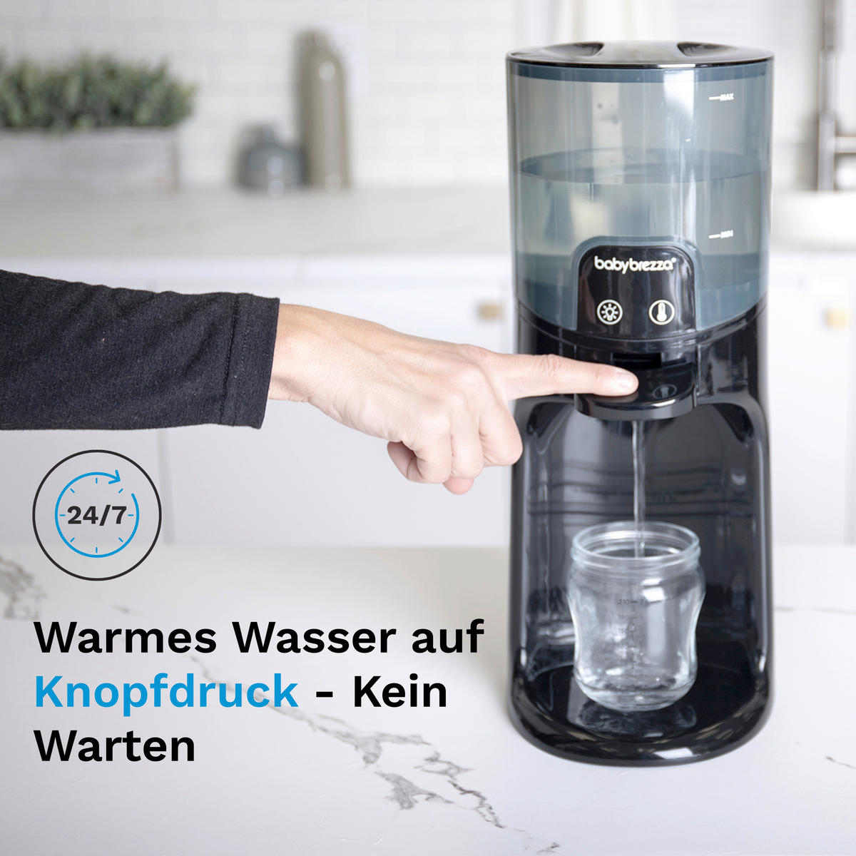 BABYNAHRUNGSZUBEREITER Instant Warmer  - Schwarz, Basics, Kunststoff (19/36.7cm) - Baby Brezza