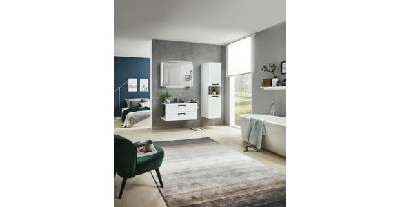 BADEZIMMER - Anthrazit/Weiß, Design, Glas/Naturmaterialien (97cm) - Dieter Knoll