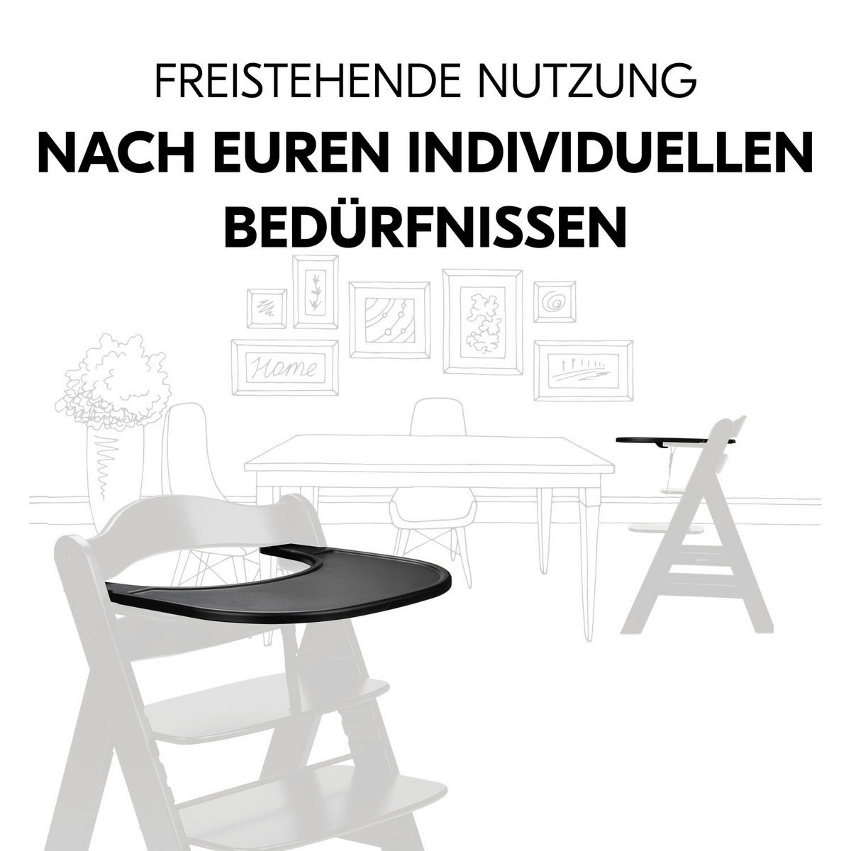 ESS- UND SPIELBRETT  - Schwarz, Basics, Kunststoff (46/3,5/44cm) - Hauck