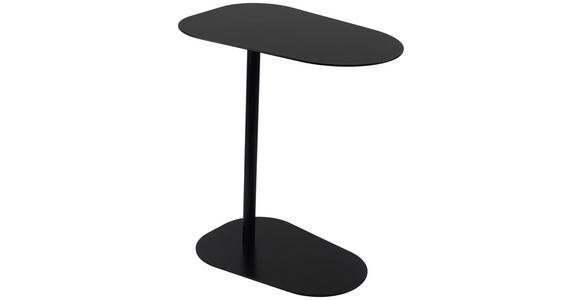 BEISTELLTISCH in Metall 53/38/60 cm  - Schwarz, Basics, Metall (53/38/60cm) - Novel