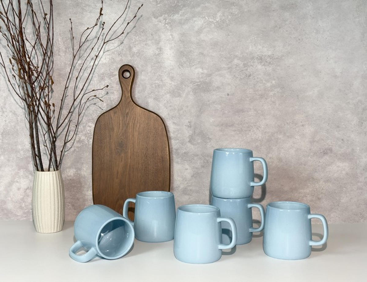 KAFFEEBECHERSET Colori Blu 6-teilig  - Blau, Trend, Keramik - Novel