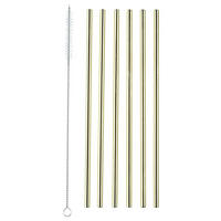 TRINKHALM - Goldfarben, Design, Metall (0,6/21,5cm) - Echtwerk