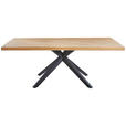 ESSTISCH in Holz 180/90/75 cm  - Eichefarben/Schwarz, Design, Holz/Metall (180/90/75cm) - Linea Natura