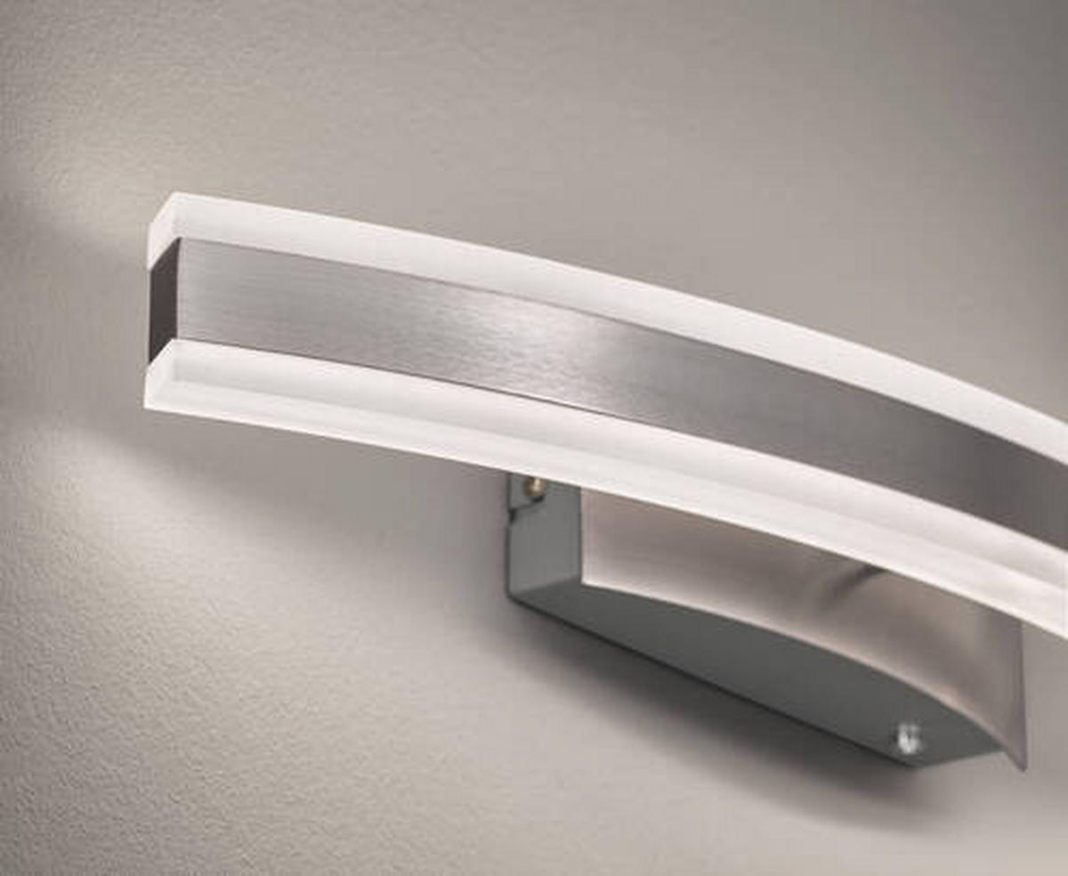 LED-WANDLEUCHTE Stiff   - Chromfarben/Alufarben, Design, Metall (36.5/7/11cm) - Fischer & Honsel