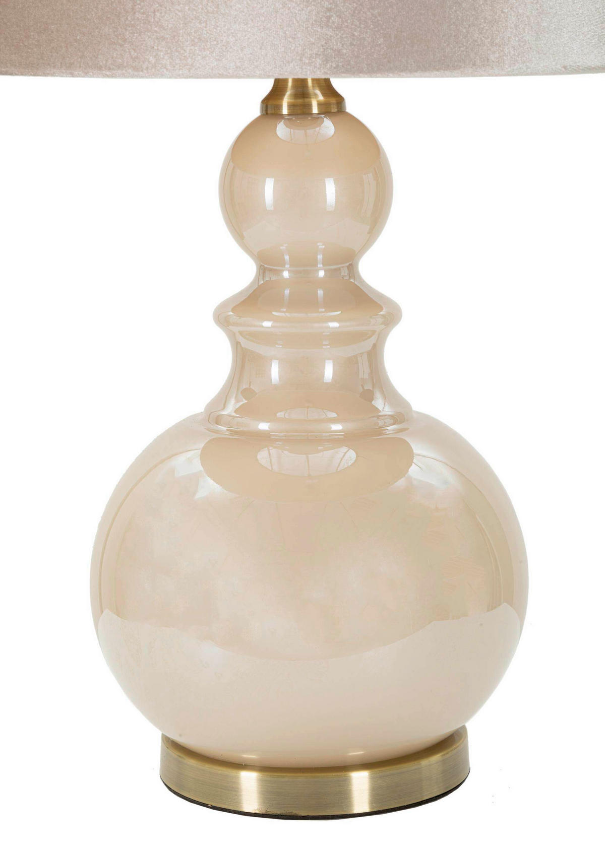 TISCHLEUCHTE   - Perlmutt, Basics, Glas/Textil (37.5/37.5/61cm)